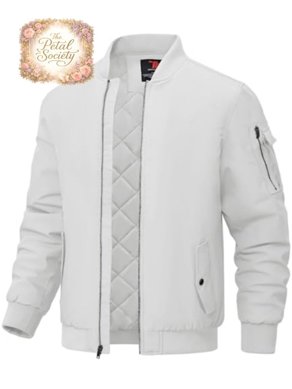 Men's Quilted Bomber Jacket Windproof Padded Warm Fall Winter Coat